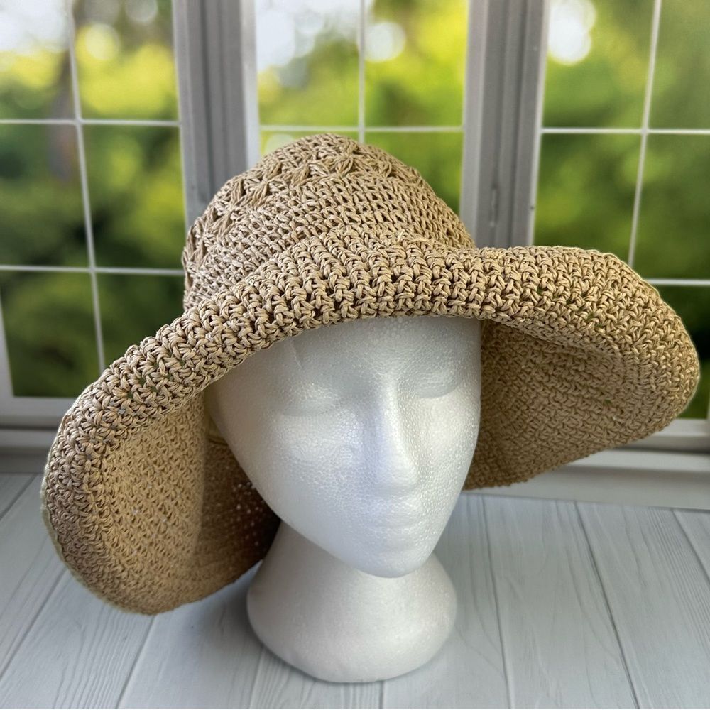 Sun Hat Straw Floppy Beach Old Navy S/M